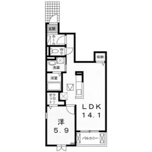 埼玉県加須市南篠崎【アパート】の間取り
