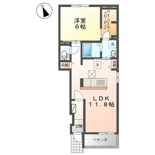 メゾン・プランドール【1階】の間取り