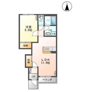 サウザンド リーフ【1階】の間取り