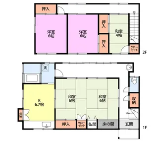新潟県長岡市弓町1【一戸建】の間取り