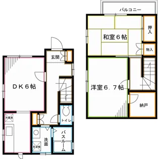 東京都杉並区松庵1【一戸建】の間取り