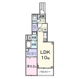 埼玉県草加市稲荷3【アパート】の間取り