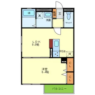 affetto浅香【2階】の間取り