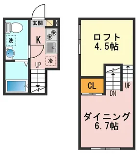 東京都江戸川区北小岩1【アパート】の間取り