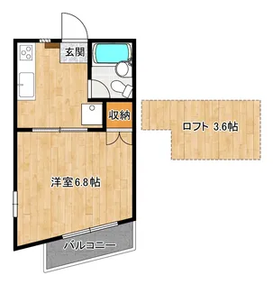 つつじハイツHA【2階】の間取り