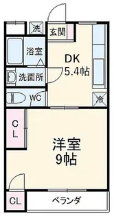 ラ・カーメル【1階】の間取り