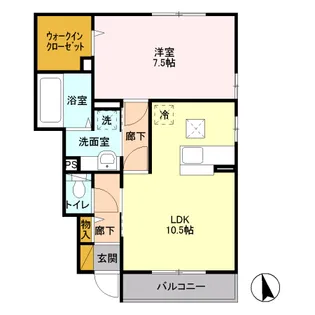 コージーハウス・セカンド【1階】の間取り