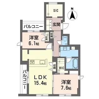 シルフィード深沢II【3階】の間取り