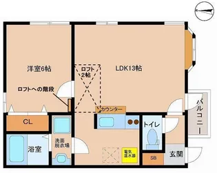 サンフィルド本馬越【2階】の間取り