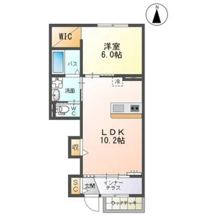 グレイス大槻【1階】の間取り