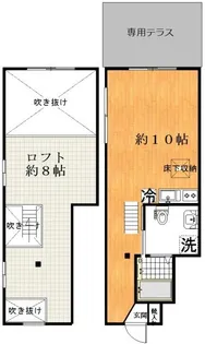 ラカーサ北沢【1階】の間取り