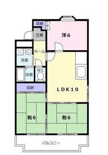 松月マンション【1階】の間取り