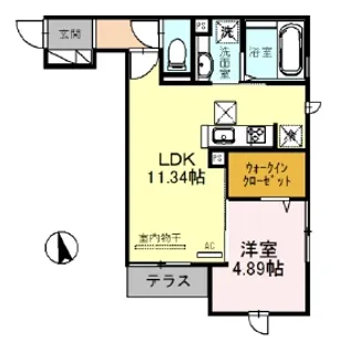 滋賀県栗東市高野【アパート】の間取り
