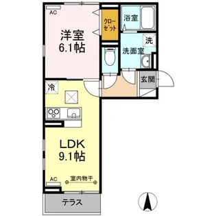 福島県いわき市小島町3【アパート】の間取り