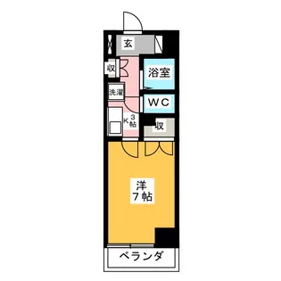 パークハウス八田【3階】の間取り