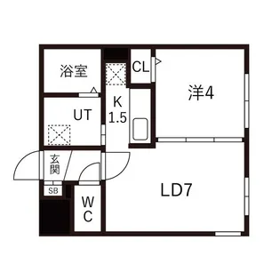 ラフィーネN23ウエスト【2階】の間取り