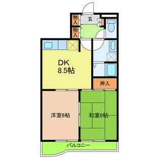 愛知県長久手市氏神前【マンション】の間取り