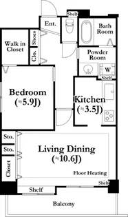 河田町ガーデン4号棟【7階】の間取り