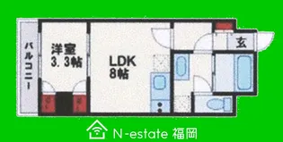 福岡県福岡市早良区室見2【マンション】の間取り