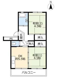 UR五輪【2階】の間取り