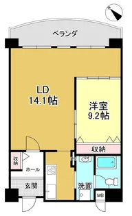 琵琶湖アーバンリゾートI番館【9階】の間取り