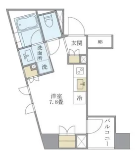東京都中央区新富1【マンション】の間取り