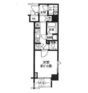 リージア代々木【6階】の間取り