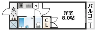 大阪府大阪市東淀川区上新庄3【マンション】の間取り
