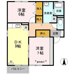 サンハイツ小中島 A【2階】の間取り