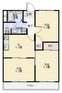 レジデンス京央I【2階】の間取り