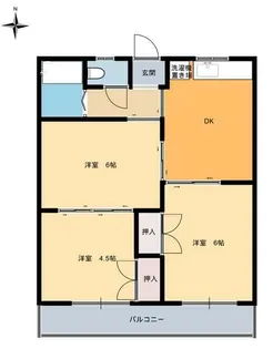 南部ハイツ【2階】の間取り
