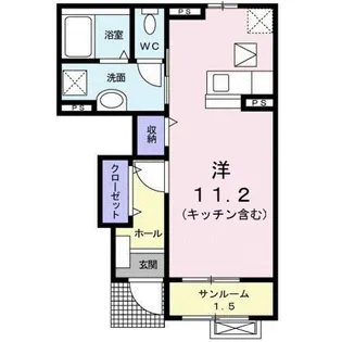 カプリース【1階】の間取り