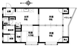 第三黄金荘【3階】の間取り