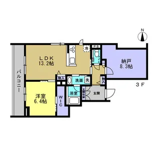 レフィシア【3階】の間取り