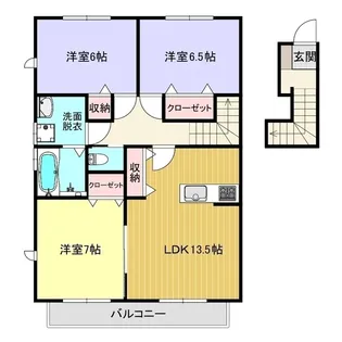 ソレイユ・ルヴァン【2階】の間取り