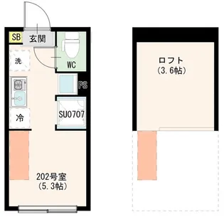 ハーモニーテラス練馬下石神井【2階】の間取り
