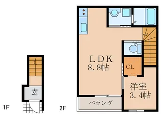 春と川音のフィオーレ~gobridge~【2階】の間取り