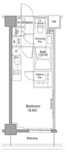 ザ・パークハビオ新宿【4階】の間取り