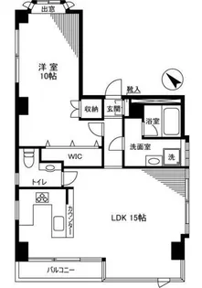 ルトゥール駒込【6階】の間取り
