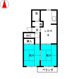ロイヤルハイツ B棟【2階】の間取り
