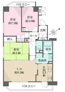 フィオーレ深川【7階】の間取り