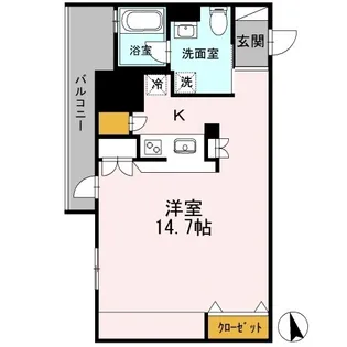 カスタリア伏見【9階】の間取り