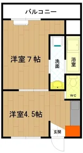 ヴィラナリー小俣 2号棟【4階】の間取り