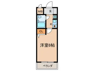シティアリーナ阿波座西【4階】の間取り