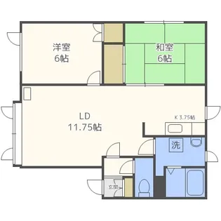 ライズィングMU【2階】の間取り