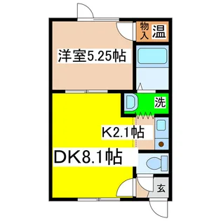 ハピネスハイム【2階】の間取り