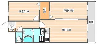 ORIENT BLD No.93マリナゲート【1階】の間取り