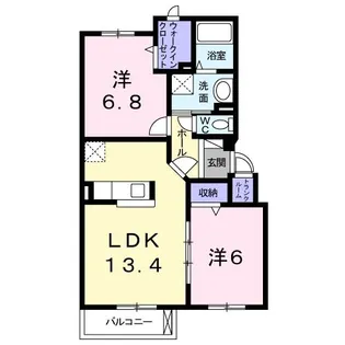 トロワ・ベル・フィーユ【4階】の間取り