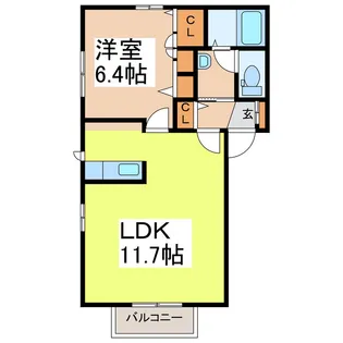 アルジール舟戸【1階】の間取り