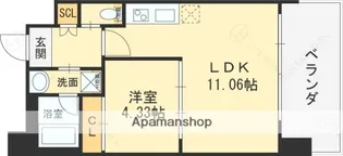 プレジオ荒本新町【8階】の間取り